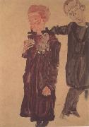 Egon Schiele Two Guttersnipes (mk12) painting